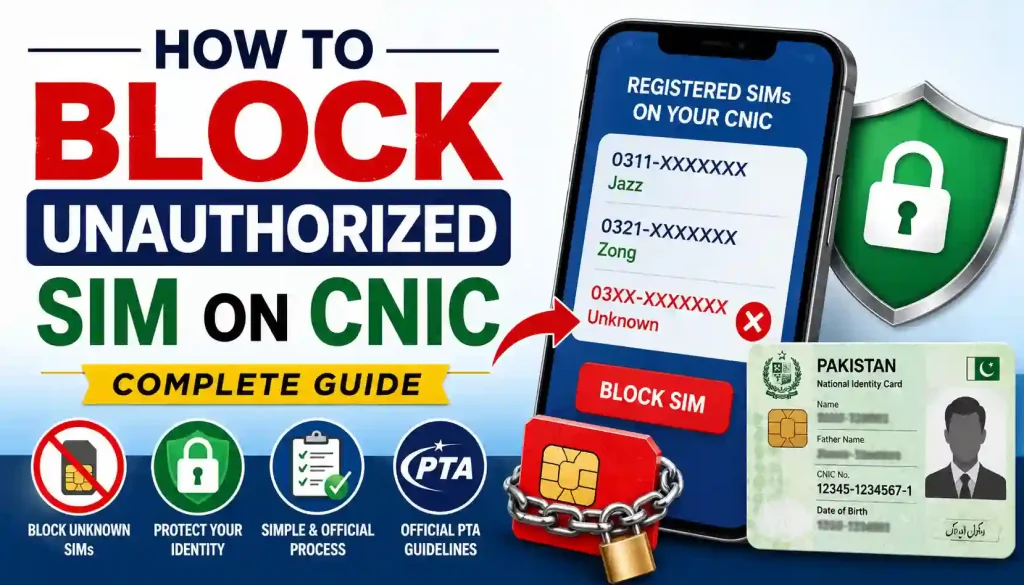How to Block Unauthorized SIM on CNIC: Complete 2026 Guide