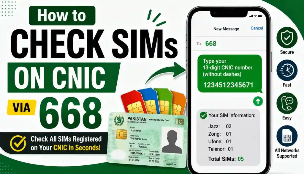 How to Check SIMs on CNIC via 668: Complete Guide (2026)