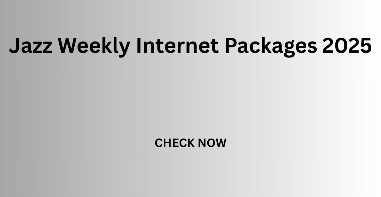 Jazz Weekly Internet Packages 2025