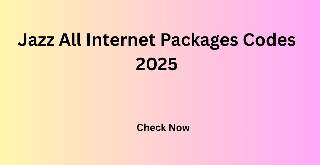 Jazz All Internet Packages Codes