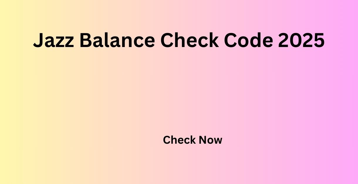 Jazz Balance Check Code