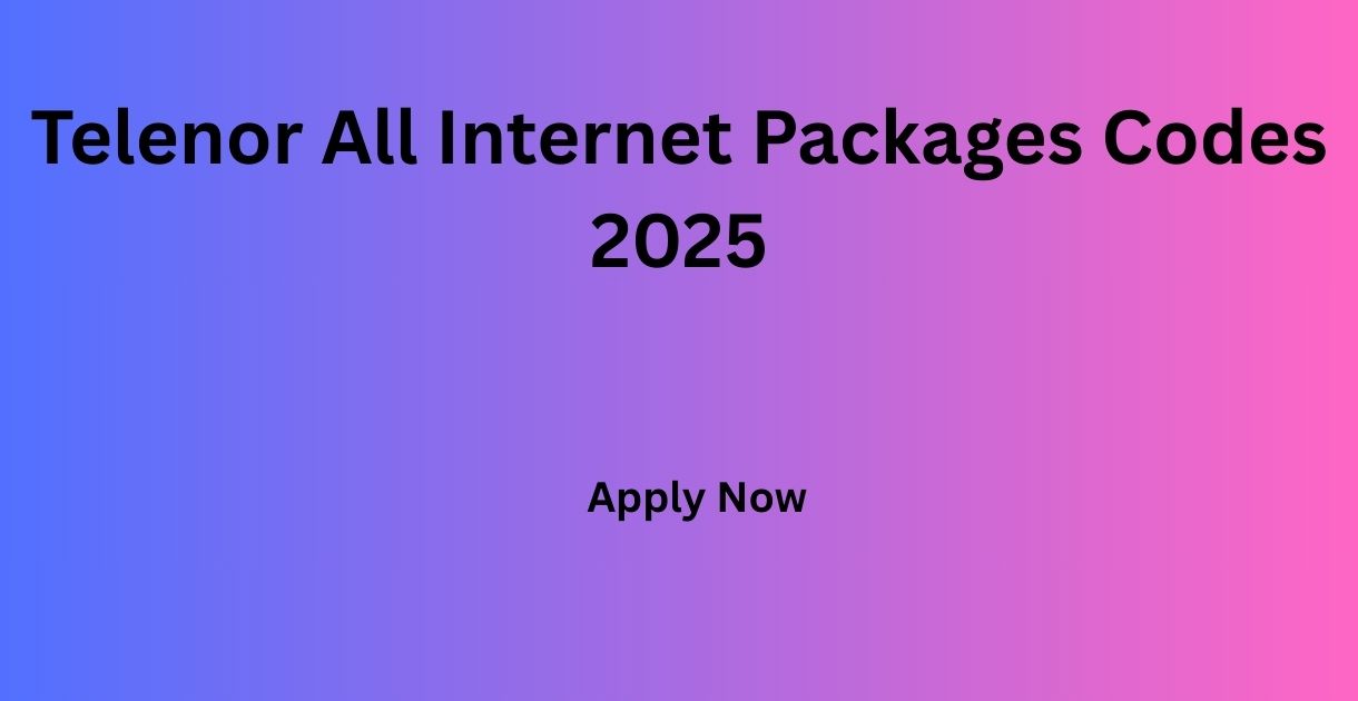 Telenor All Internet Packages Codes
