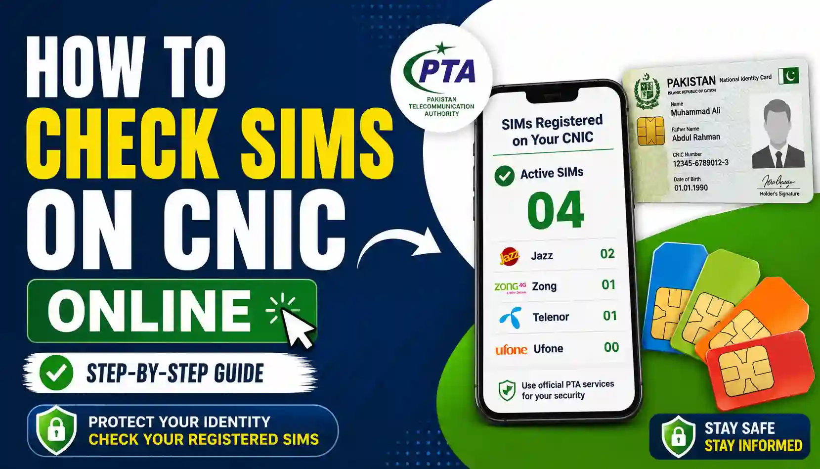 Check SIMs on CNIC Online